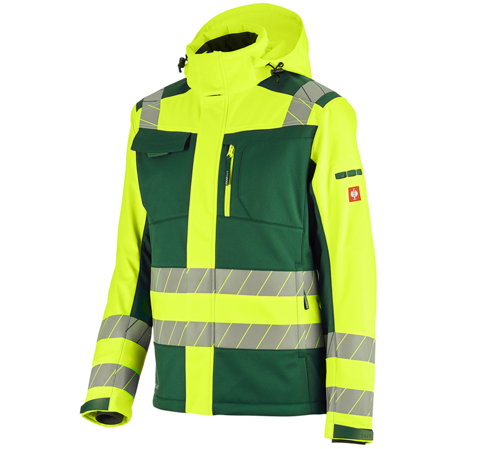 Temi: Giacca segnaletica inve. Softshell e.s.motion 24/7 + verde/giallo fluo