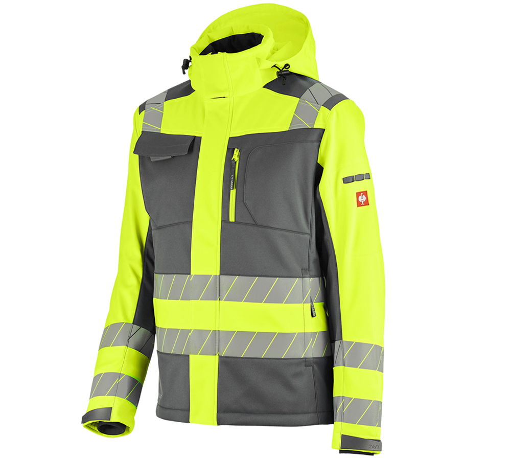 Giacche: Giacca segnaletica inve. Softshell e.s.motion 24/7 + antracite /giallo fluo