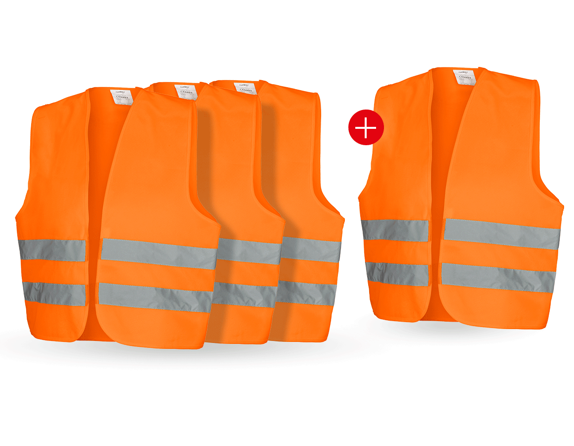 Abbigliamento: 4 per 3 STONEKIT gilet segnaletico Basic + arancio fluo