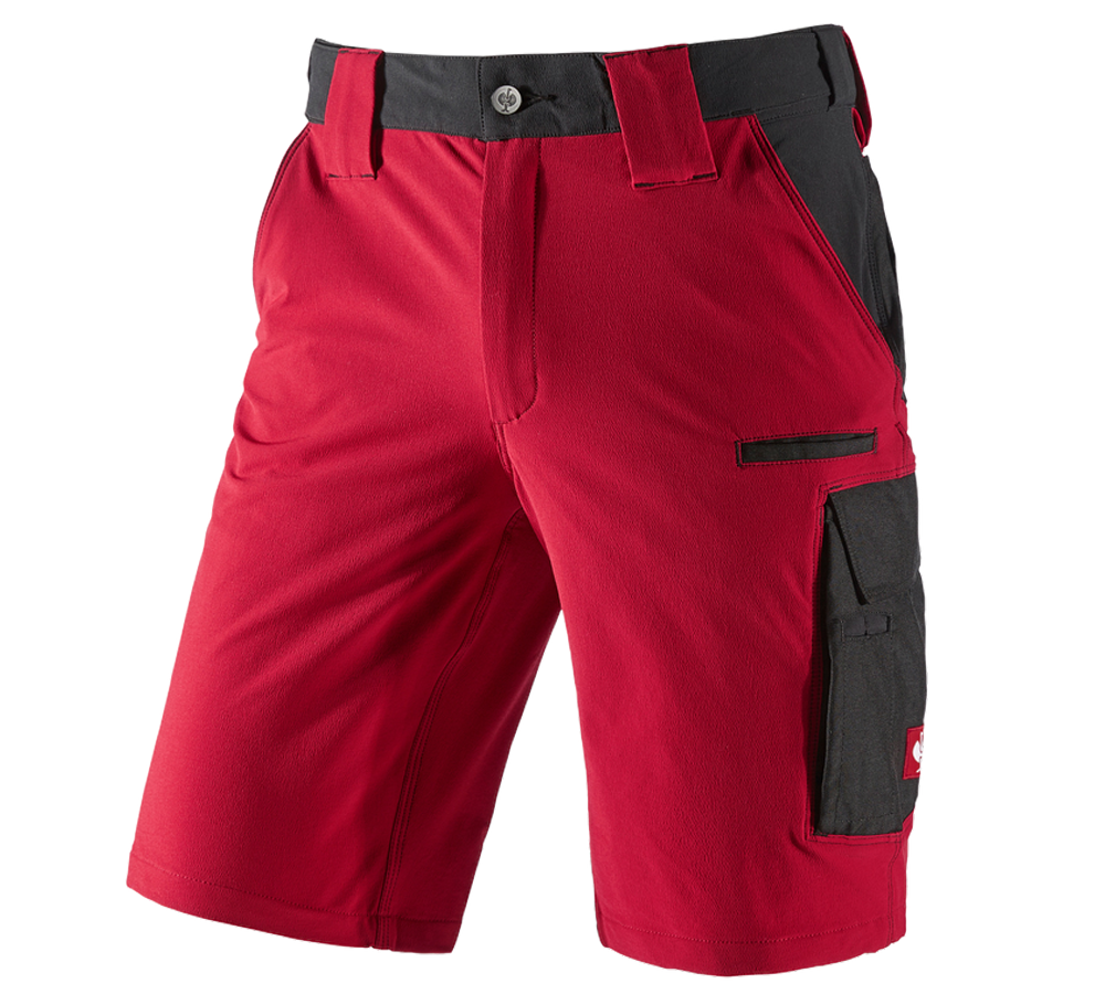 Pantaloni: Short funzionali e.s.dynashield + rosso fuoco/nero