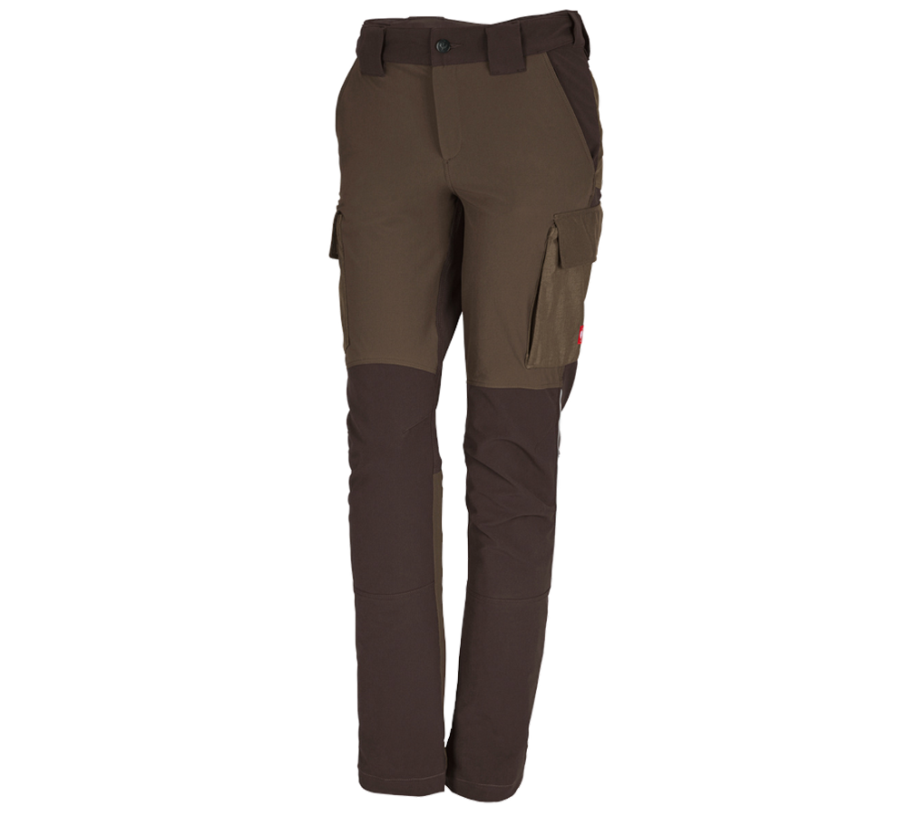 Pantaloni da lavoro: Pantaloni cargo funzionali e.s.dynashield, donna + nocciola/castagna