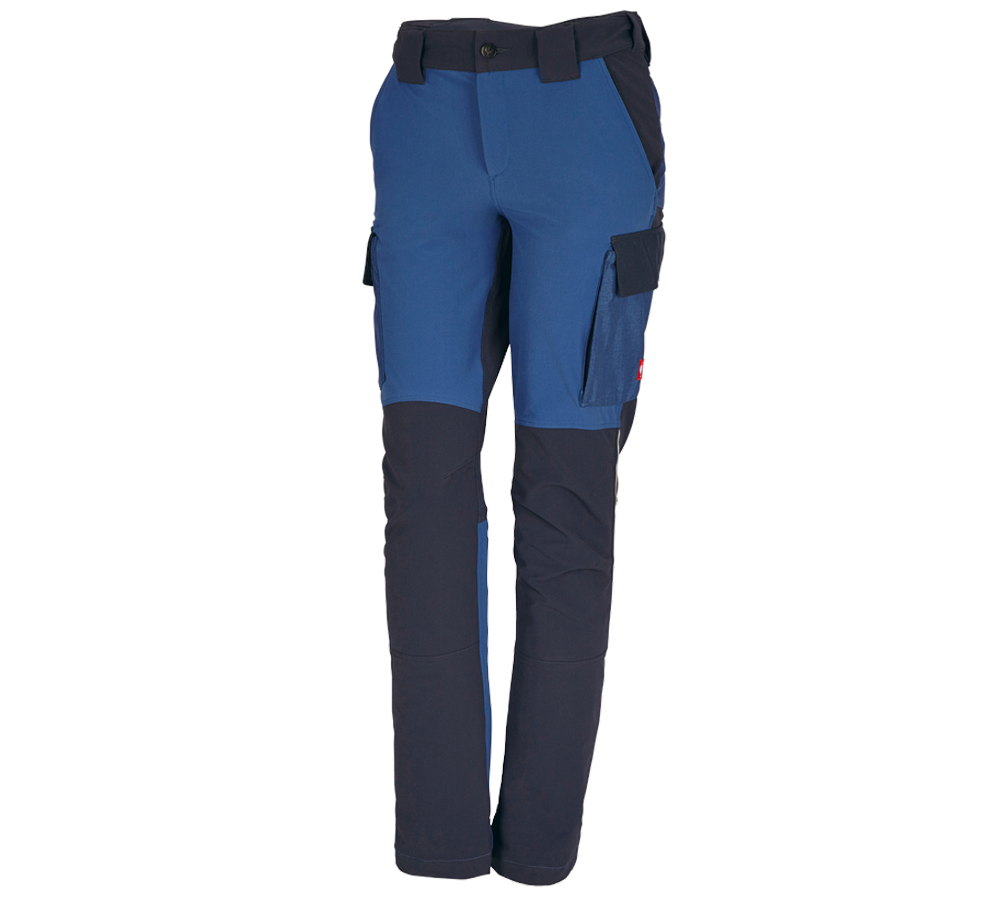 Pantaloni da lavoro: Pantaloni cargo funzionali e.s.dynashield, donna + cobalto/pacifico