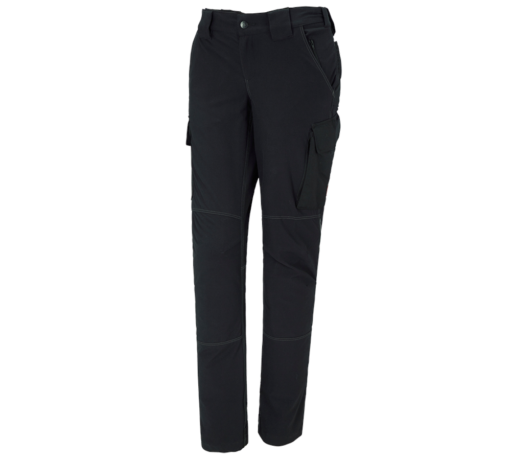 Pantaloni da lavoro: Pantaloni cargo funzionali e.s.dynashield, donna + nero