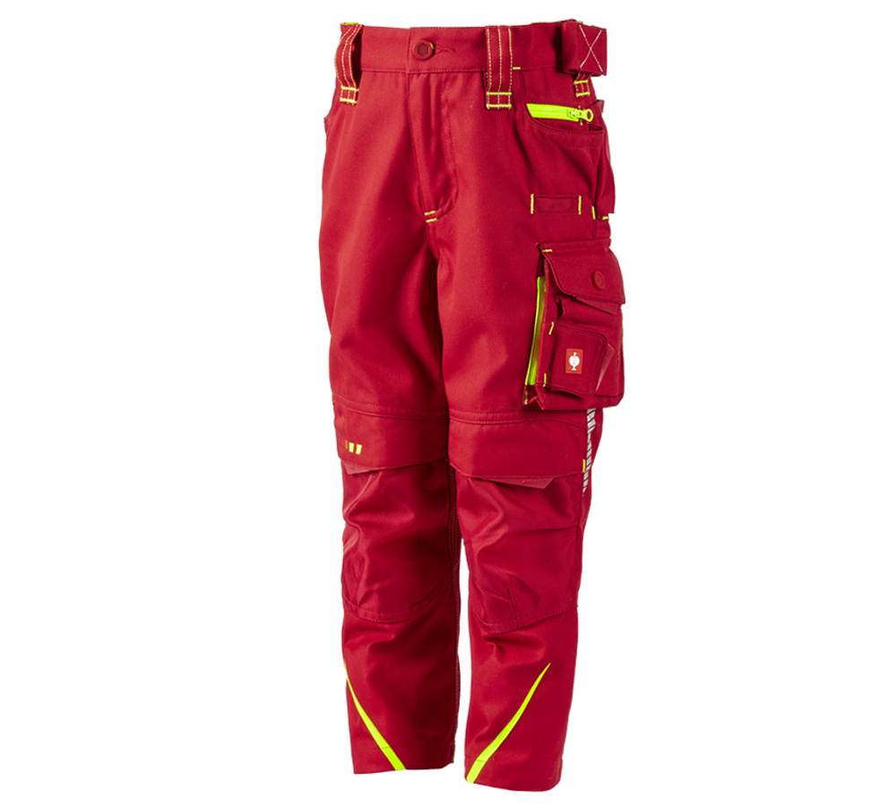 Pantaloni: Pantaloni e.s.motion 2020, bambino + rosso fuoco/giallo fluo