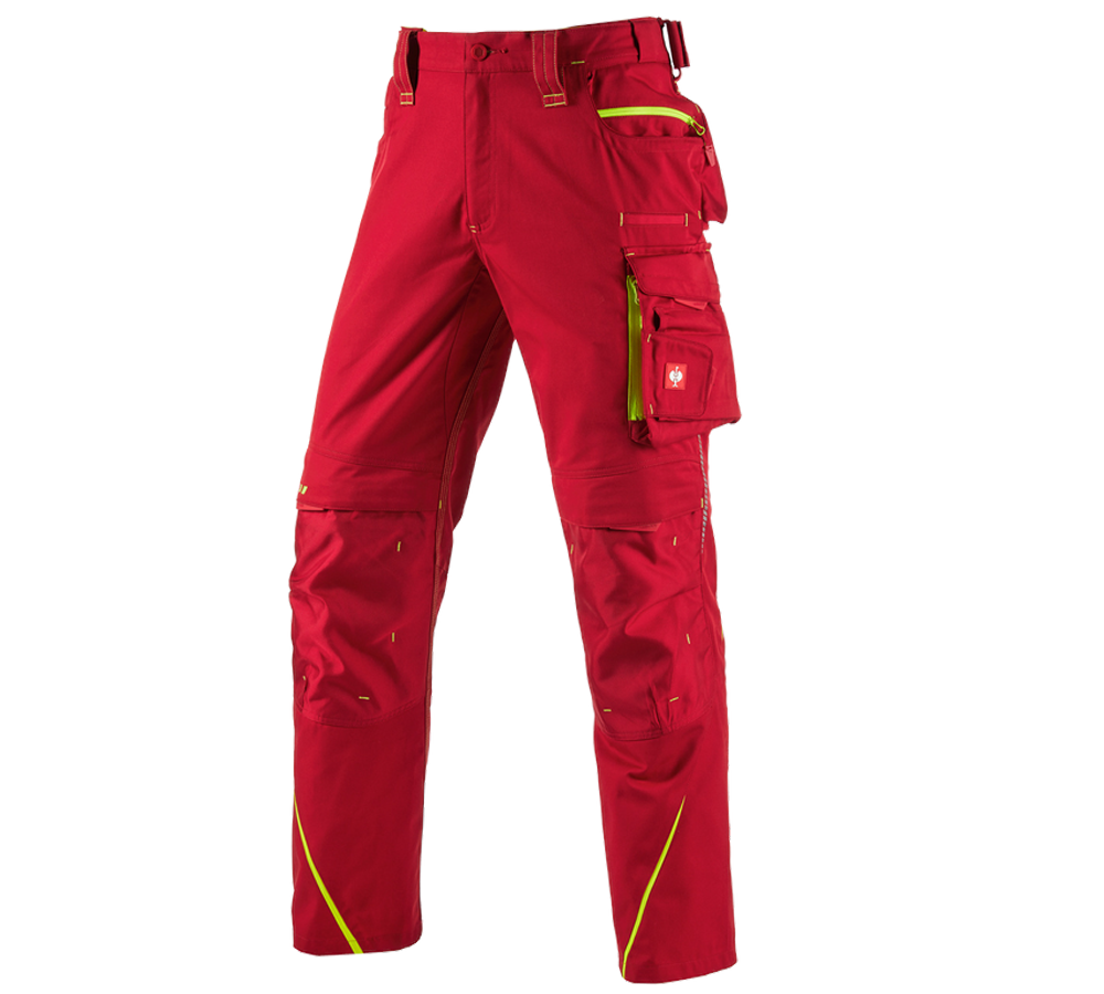 Pantaloni: Pantaloni e.s.motion 2020 + rosso fuoco/giallo fluo