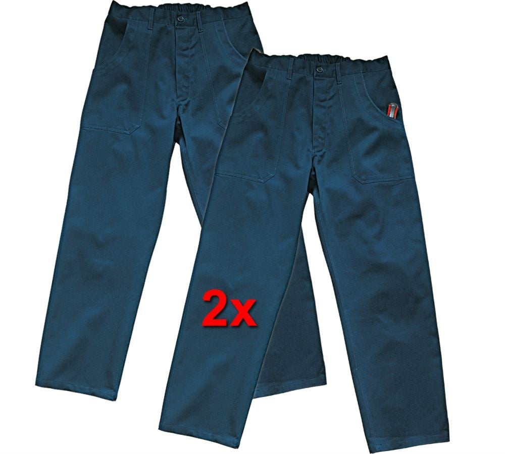 Pantaloni: Pantaloni Basic, conf. da 2 + blu scuro