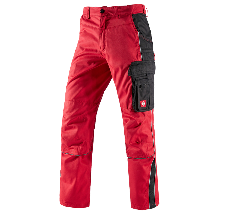 Pantaloni: Pantaloni e.s.active + rosso/nero