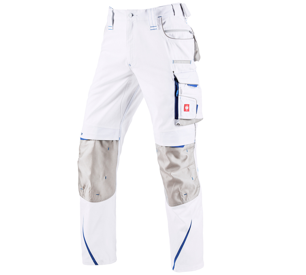 Installatori / Idraulici: Pantaloni invernali e.s.motion 2020, uomo + bianco/blu genziana