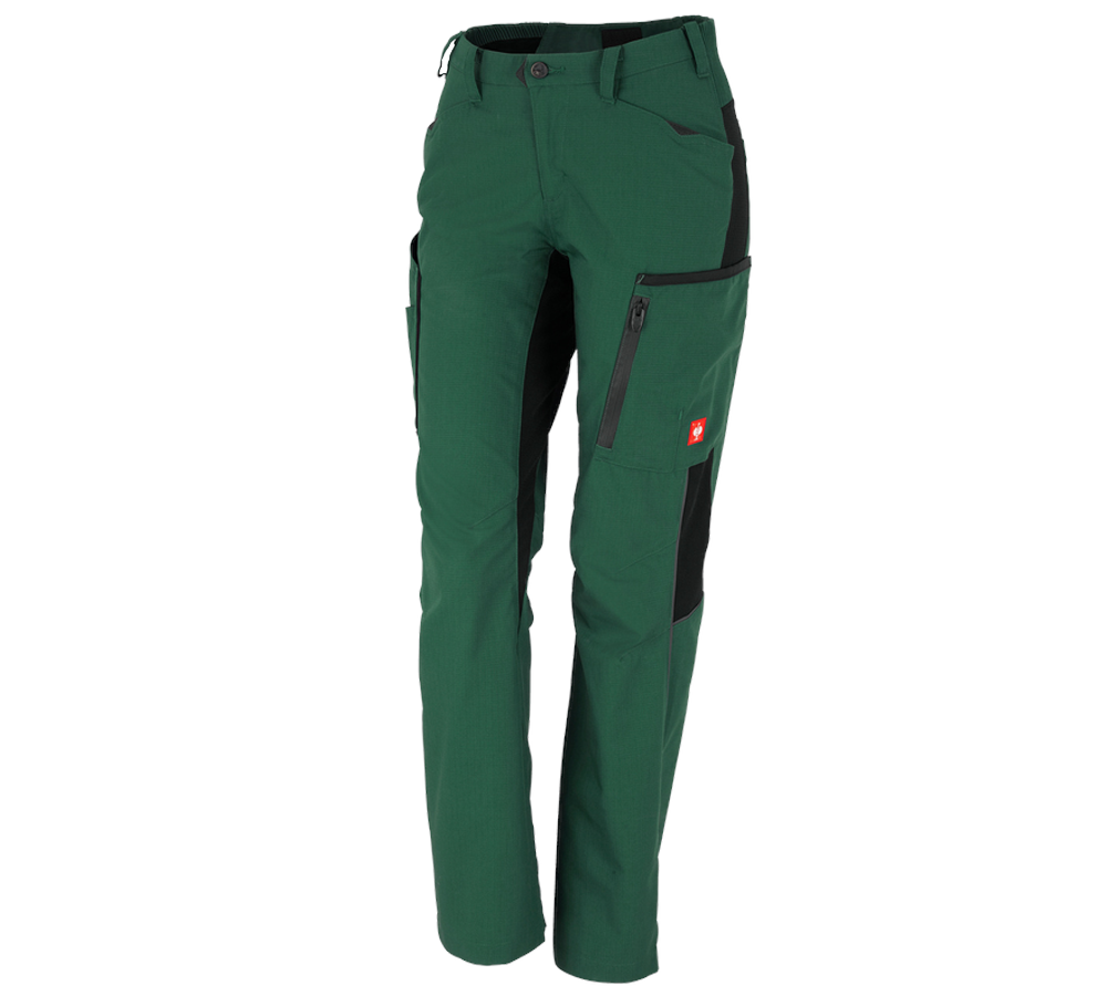 Pantaloni da lavoro: Pantaloni da donna e.s.vision + verde/nero