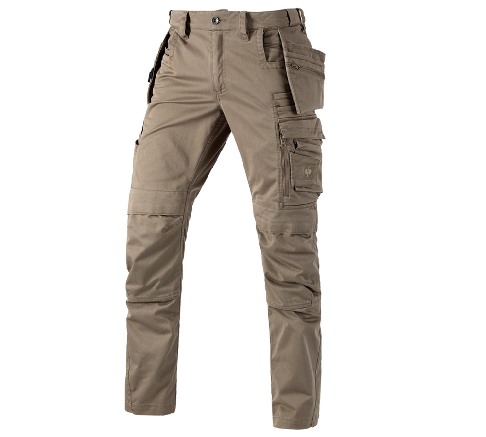 Pantaloni: Pantaloni e.s.motion ten tool-pouch + marrone cenere