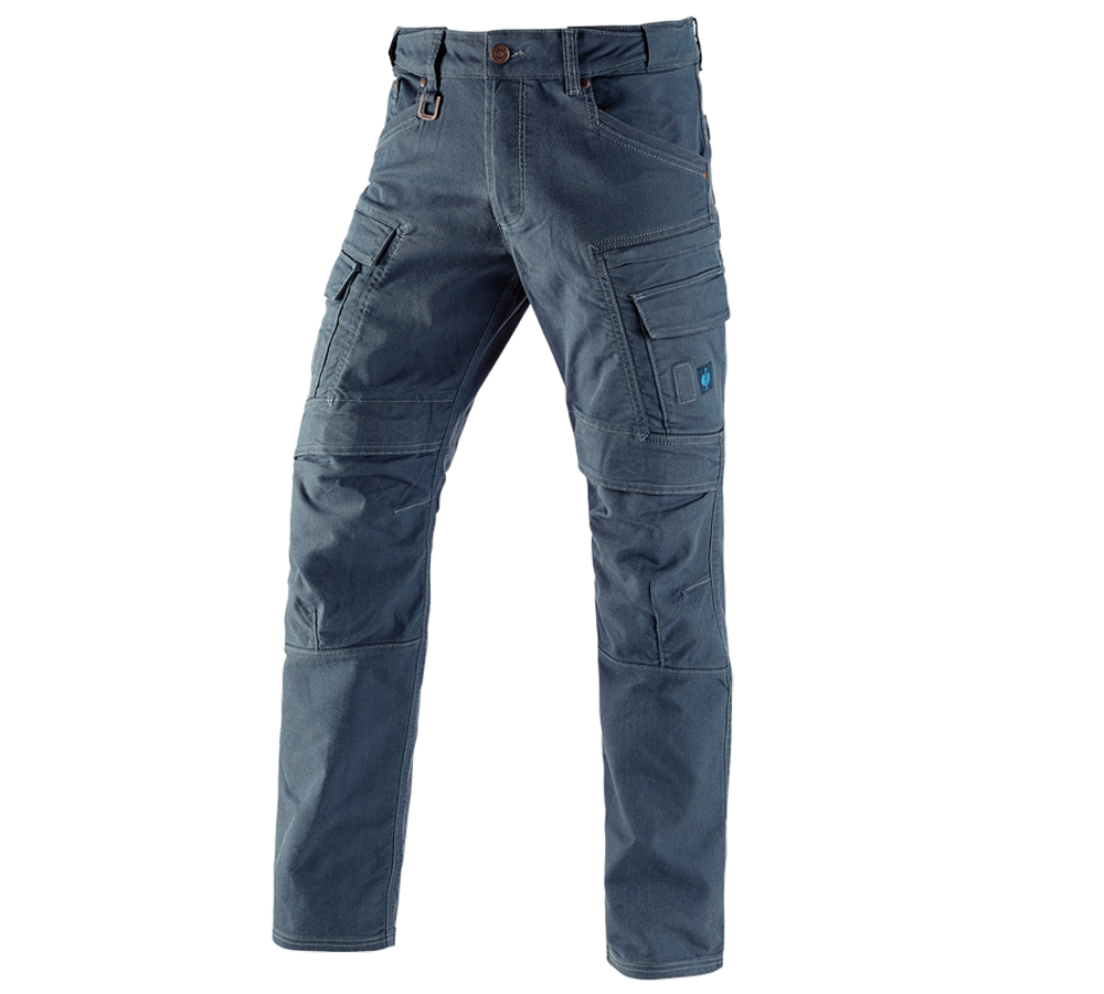 Pantaloni: Pantaloni cargo da lavoro e.s.vintage + blu artico