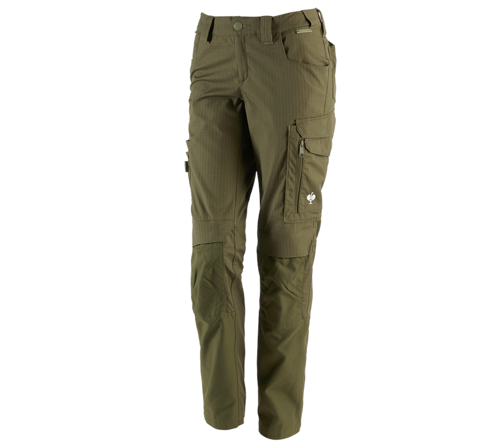 Temi: Pantaloni e.s.concrete solid, donna + verde fango