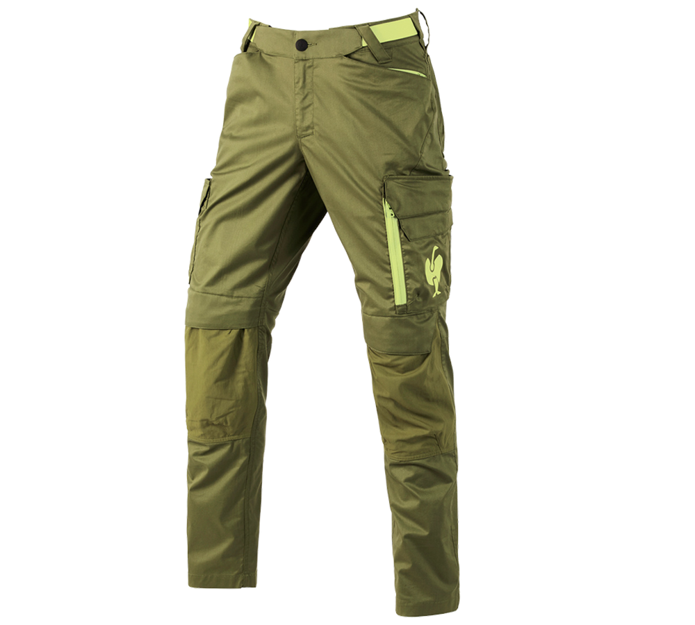 Temi: Pantaloni e.s.trail + verde ginepro/verde lime
