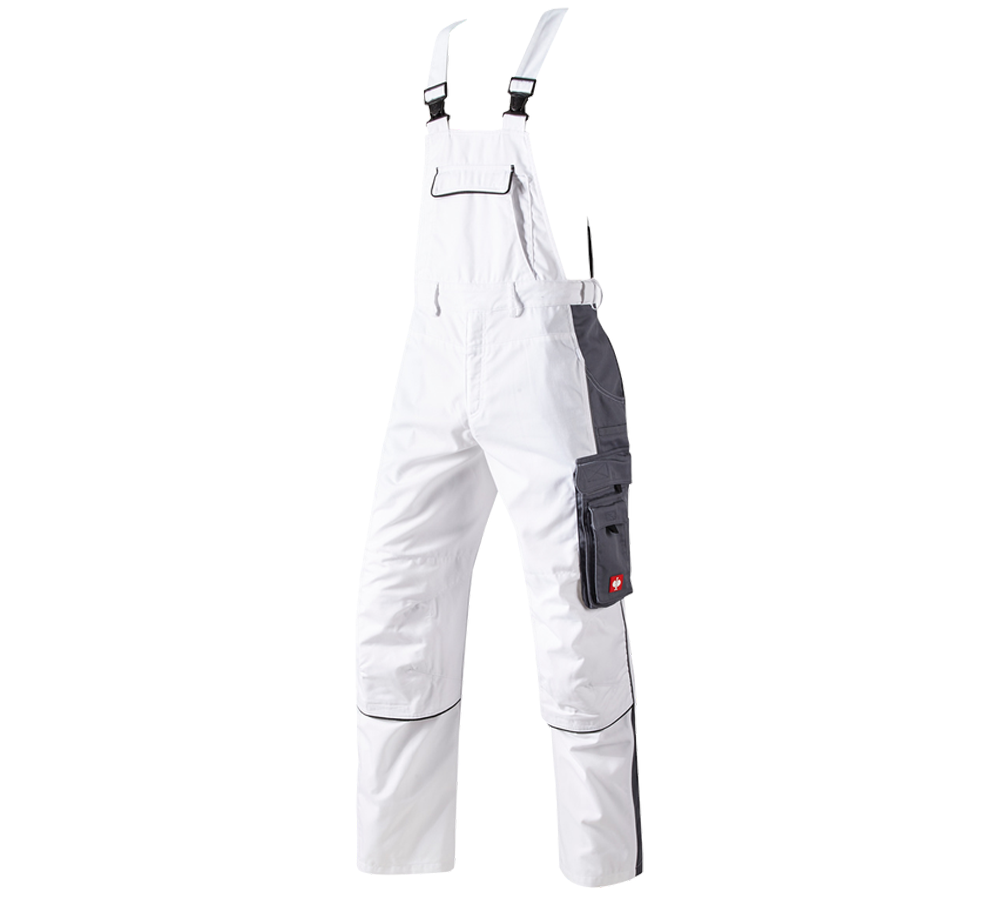 Pantaloni: Salopette e.s.active + bianco/grigio