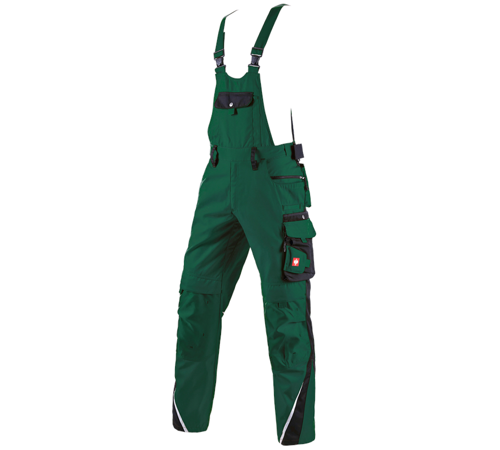 Pantaloni: Salopette e.s.motion + verde/nero