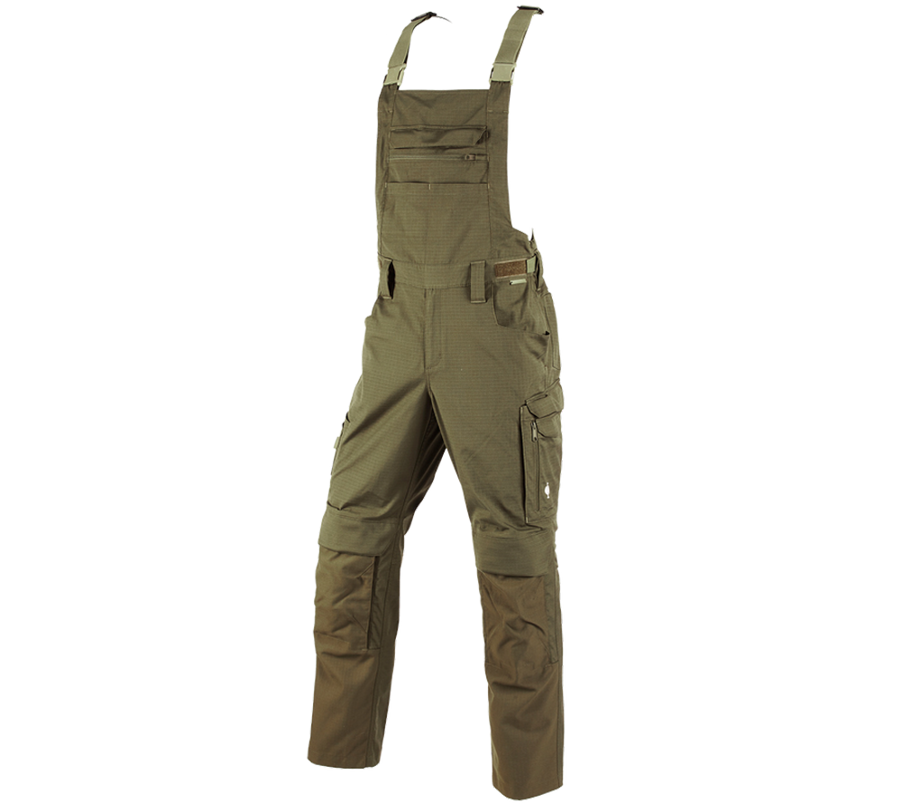 Pantaloni: Salopette e.s.concrete solid + verde fango