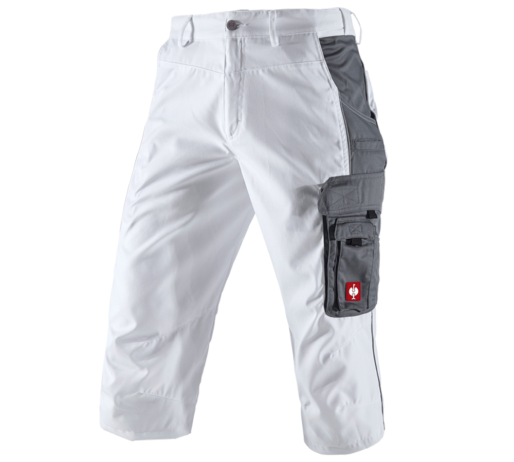Pantaloni: e.s.active pantaloni 3/4 + bianco/grigio