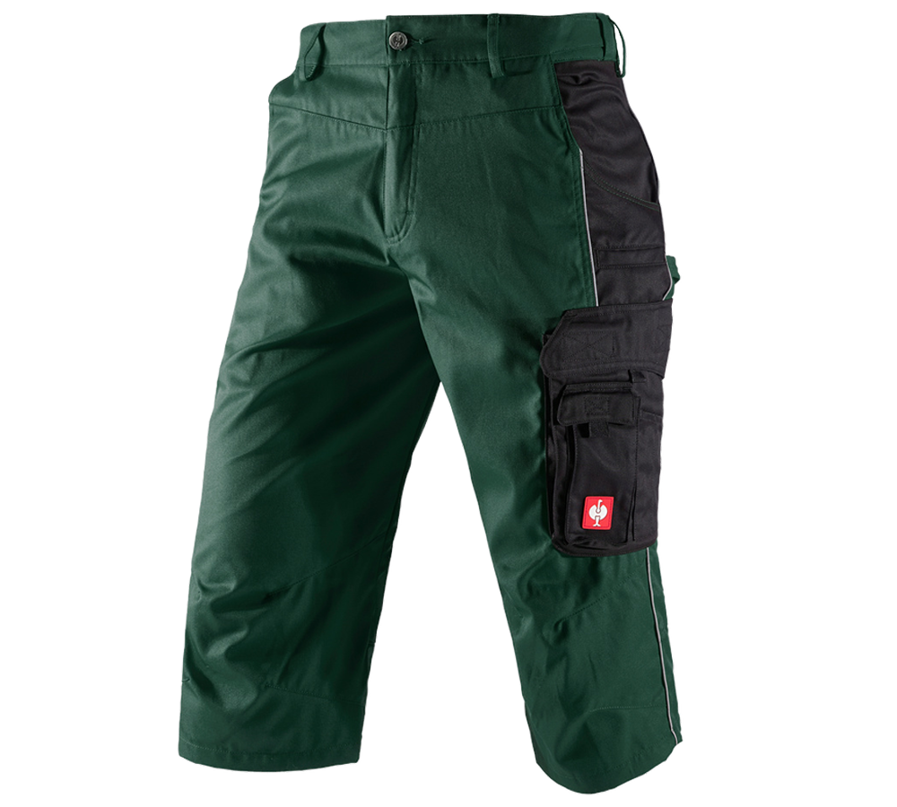Pantaloni: e.s.active pantaloni 3/4 + verde/nero