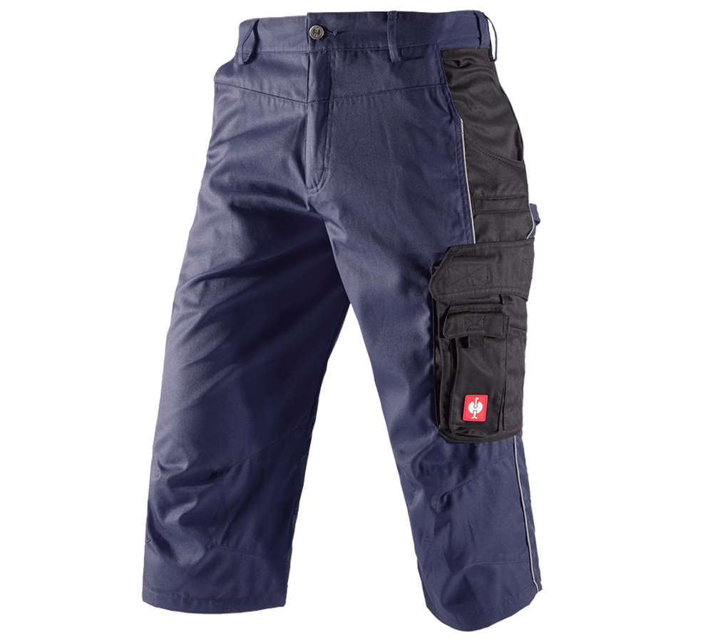 Pantaloni: e.s.active pantaloni 3/4 + blu scuro/nero