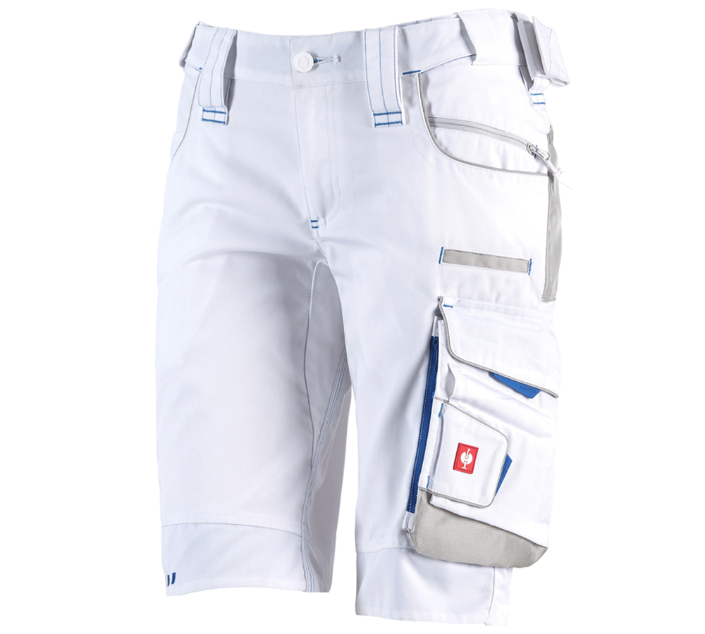 Pantaloni da lavoro: Short e.s.motion 2020, donna + bianco/blu genziana
