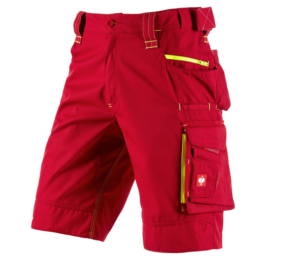 Pantaloni: Short e.s.motion 2020 + rosso fuoco/giallo fluo