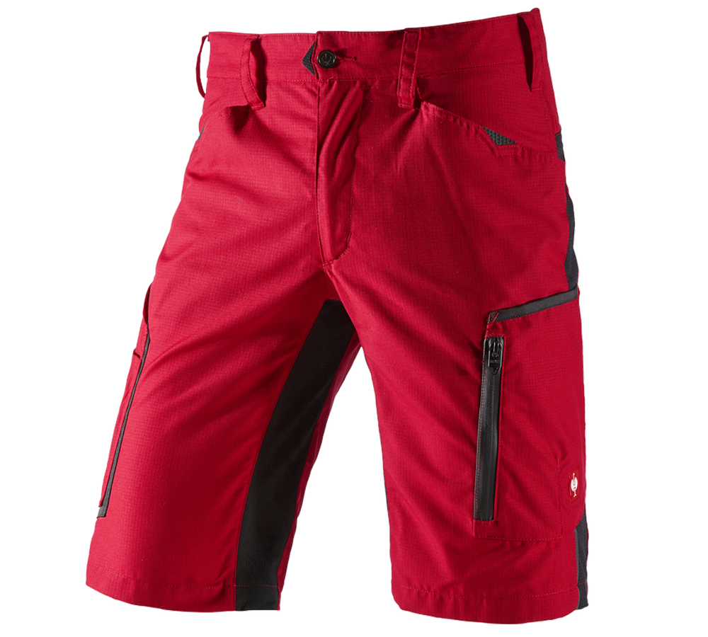 Pantaloni: Short e.s.vision, uomo + rosso/nero
