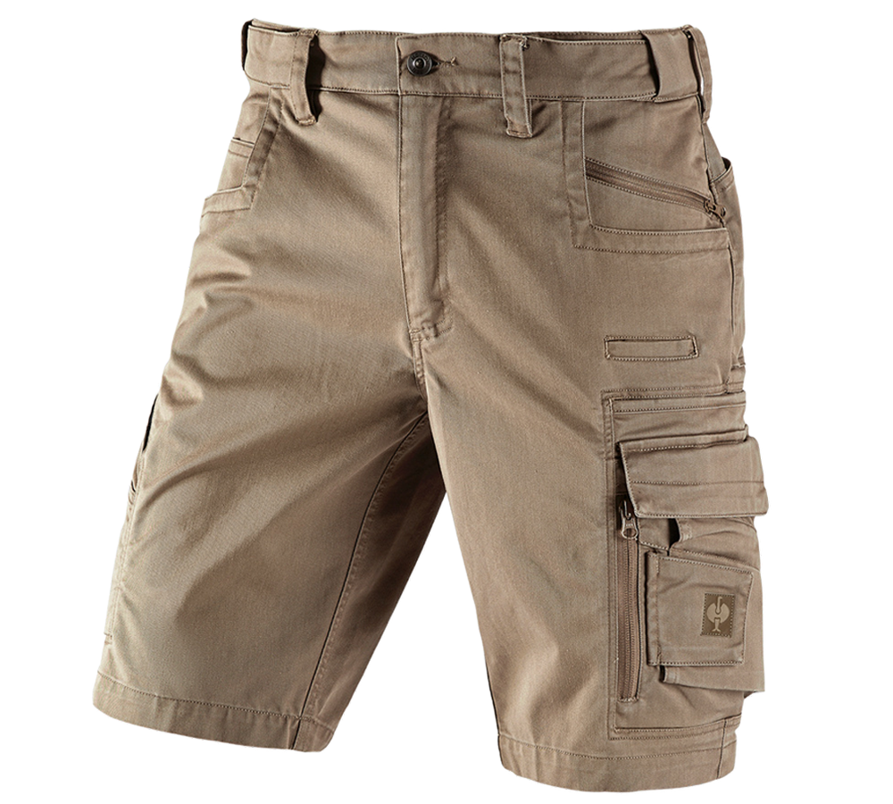 Pantaloni: Short e.s.motion ten + marrone cenere