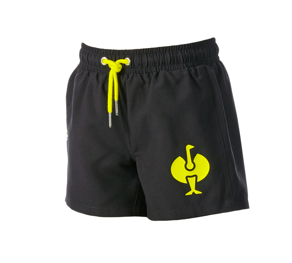 Abbigliamento: Pantaloncini da bagno e.s.trail, bambino + nero/giallo acido