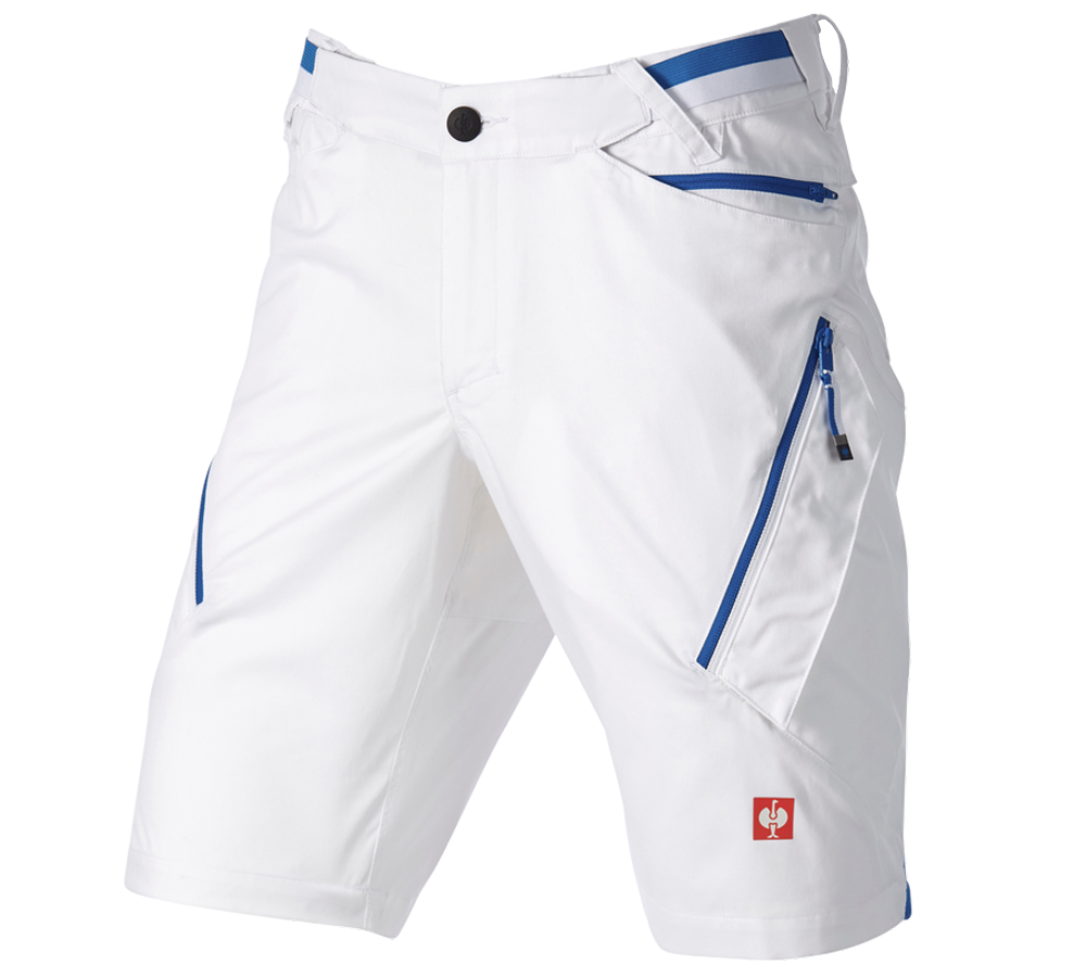 Pantaloni: Short multipocket e.s.ambition + bianco/blu genziana
