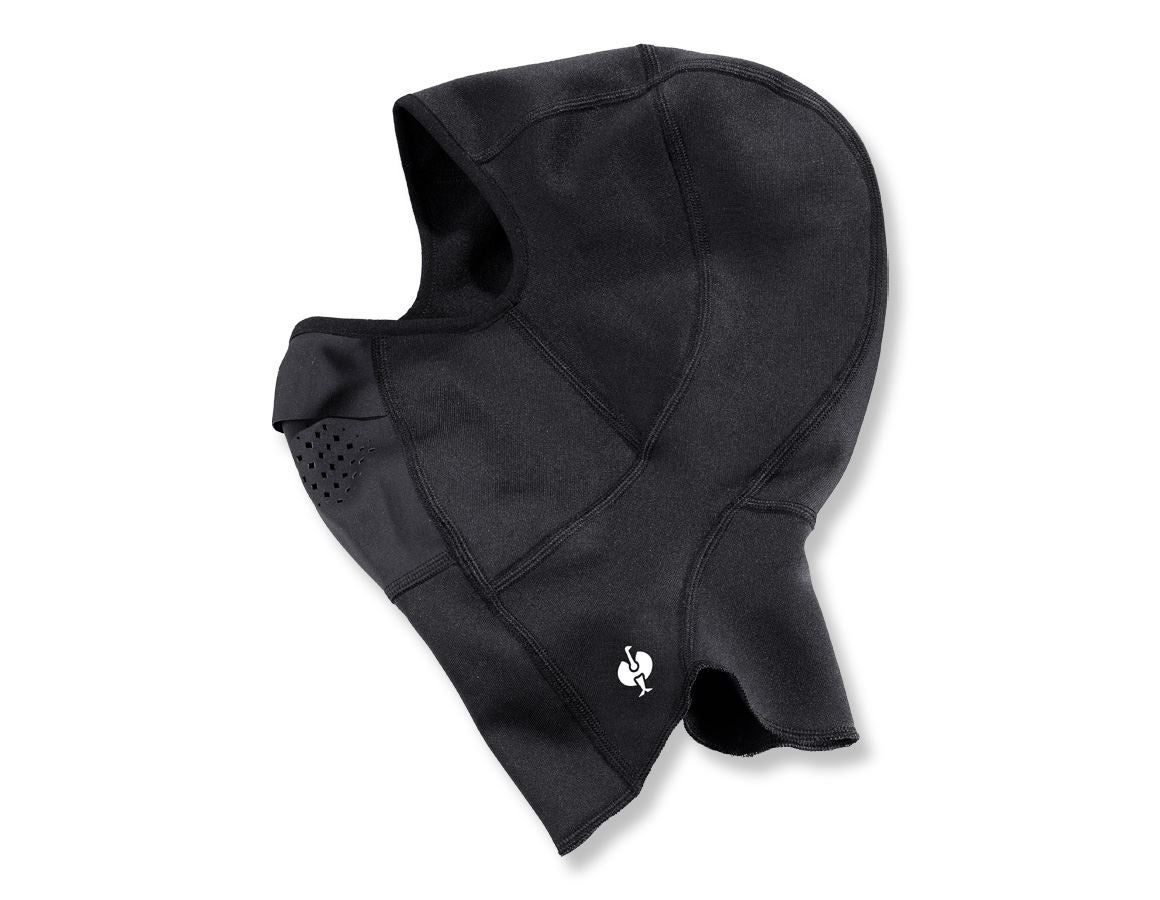Kälte: e.s. FIBERTWIN® thermo stretch Wetterschutzmaske + schwarz