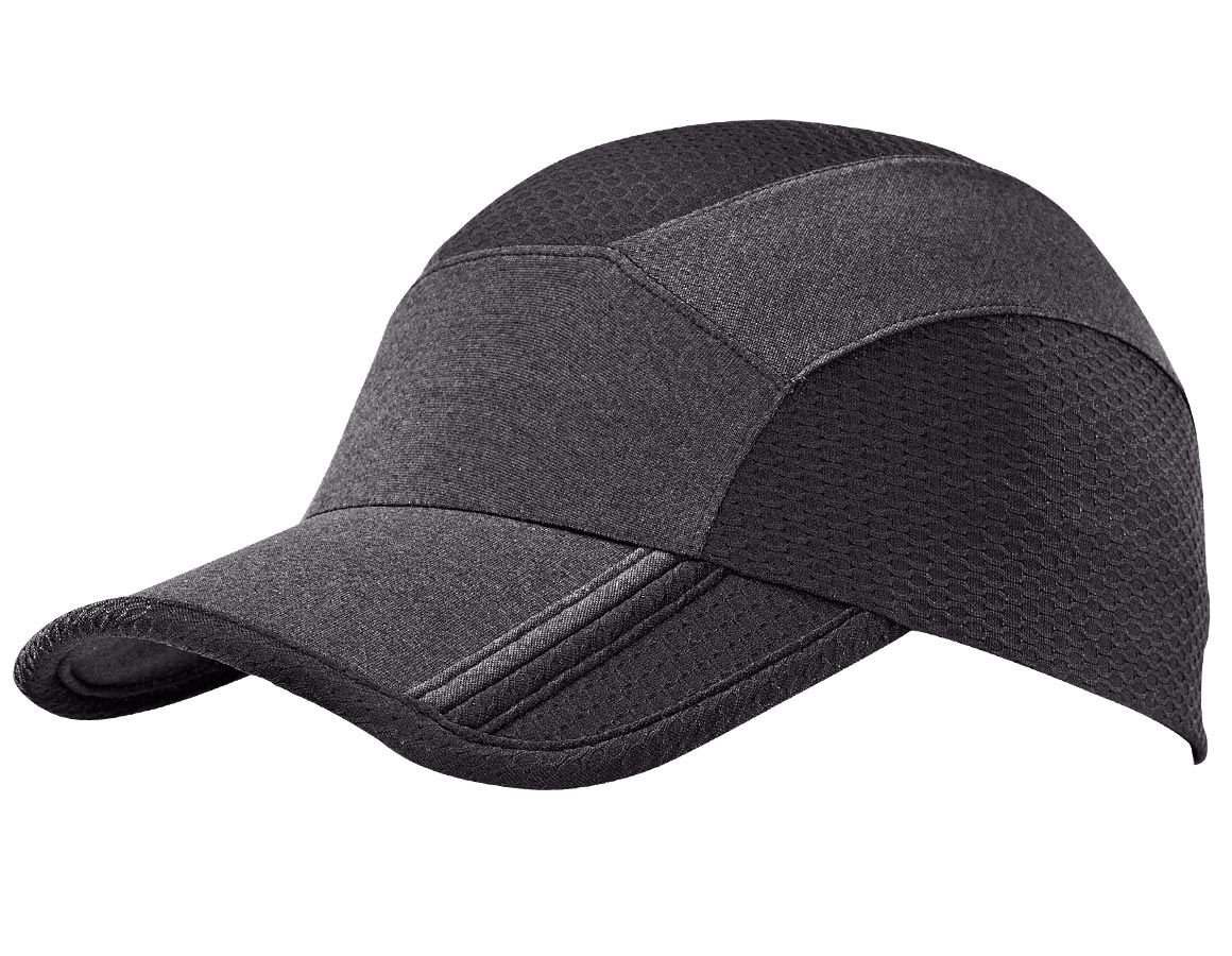 Accessori: e.s. cappellino funzionale Comfort fit + nero/nero-melange
