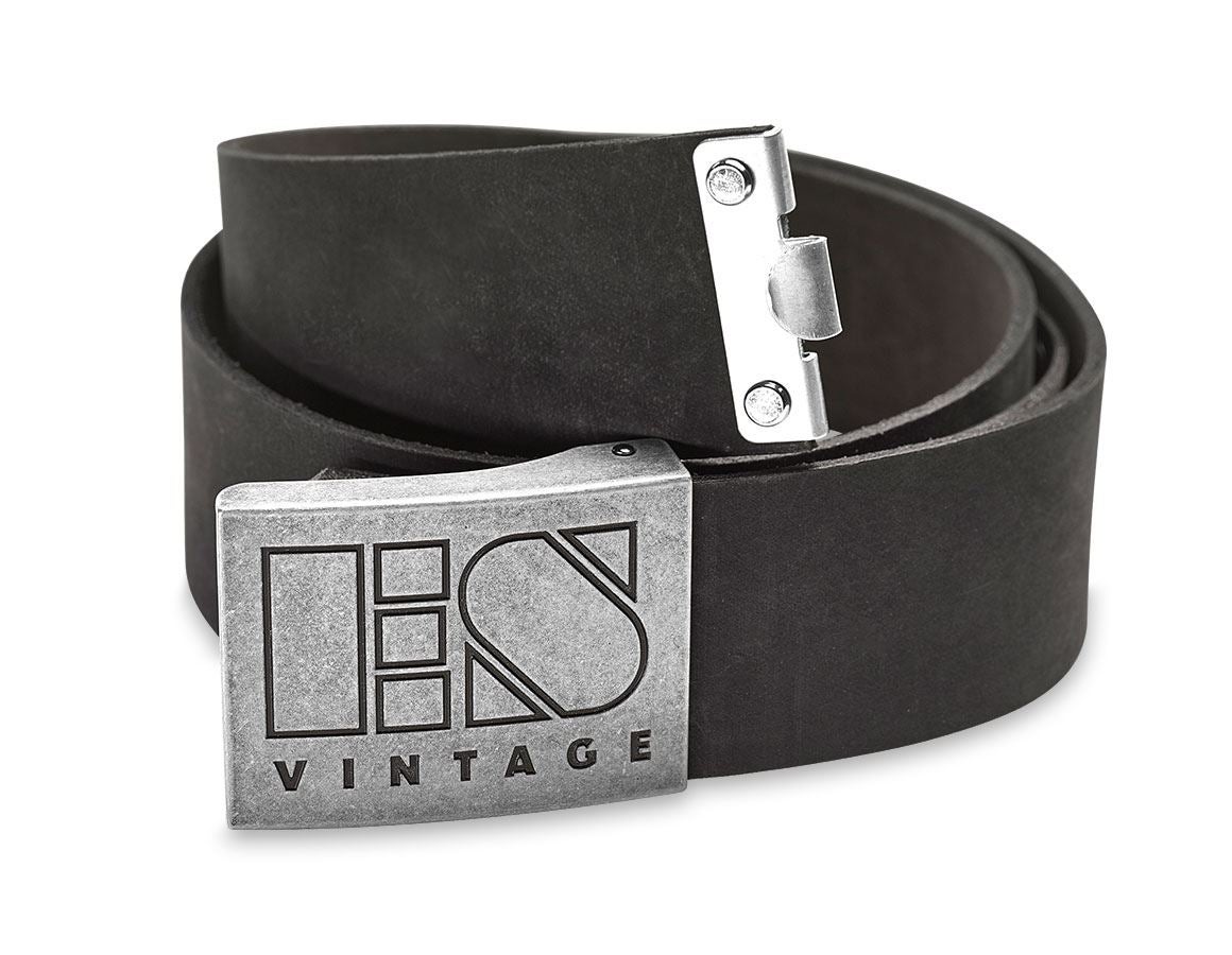 Accessori: Cintura in pelle con fibbia scorrevole e.s.vintage + nero