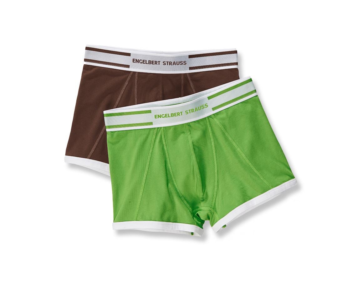 Intimo | Abbigliamento termico: e.s. parigamba Colour cotone elastic., conf. da 2 + castagna+verde mare