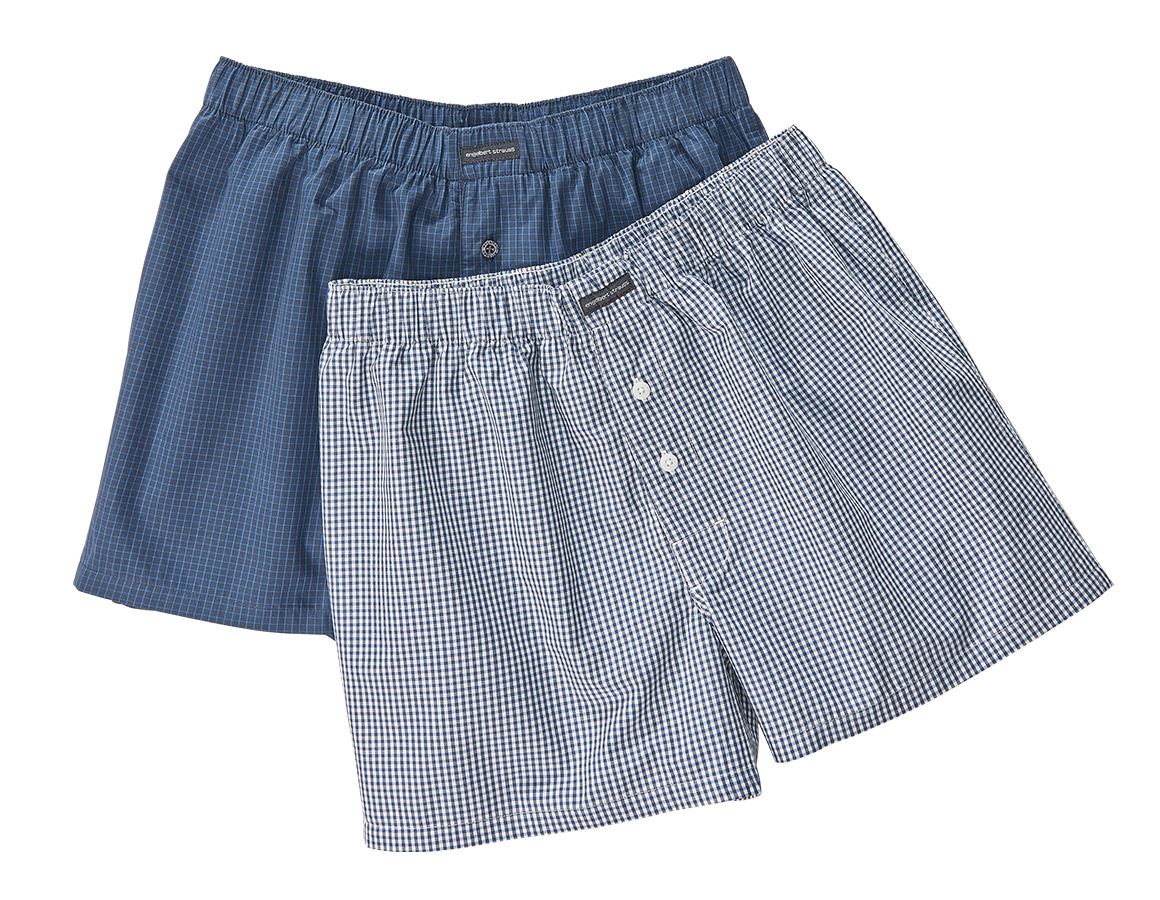 Intimo | Abbigliamento termico: e.s. Boxer Shorts, conf. da 2 + bianco/pacifico+pacifico/cobalto