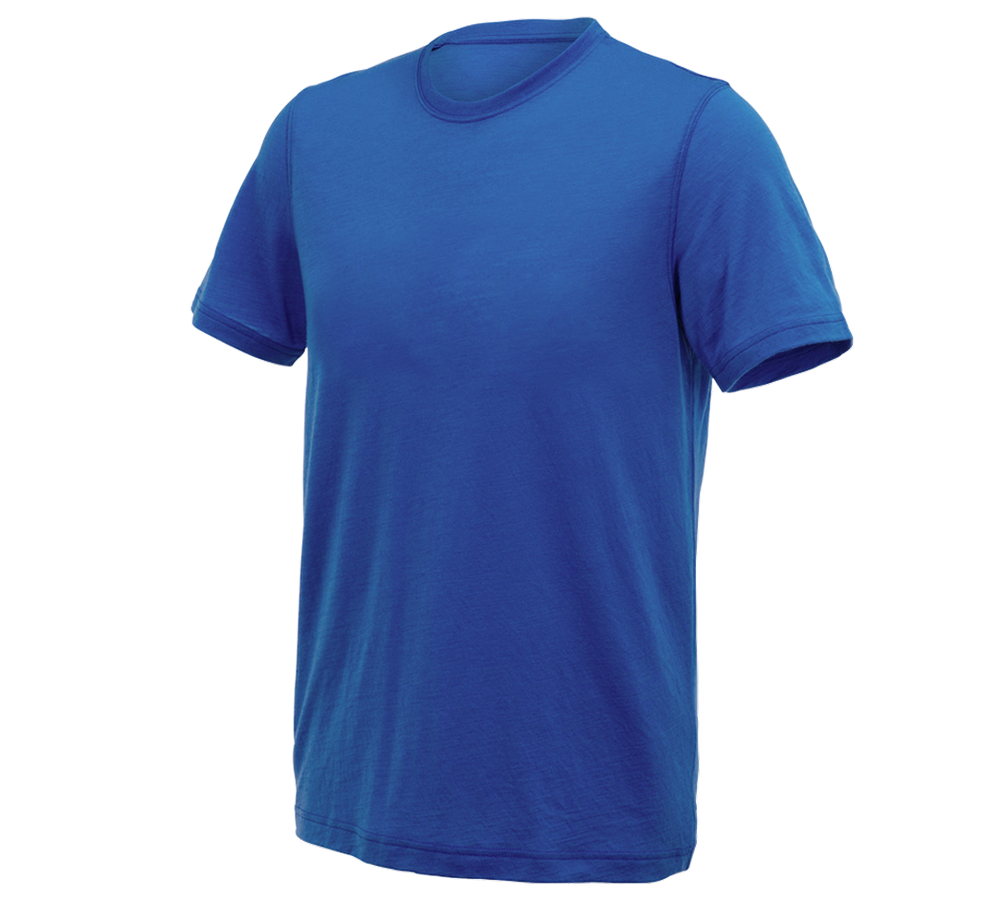Temi: e.s. t-Shirt merino light + blu genziana