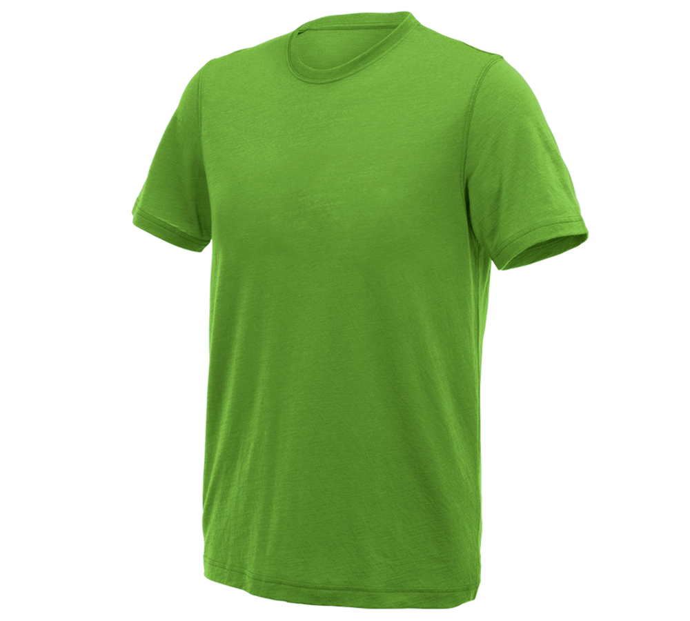 Maglie | Pullover | Camicie: e.s. t-Shirt merino light + verde mare