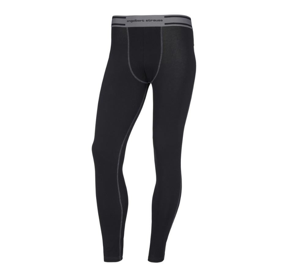 Intimo | Abbigliamento termico: e.s. cotton stretch Long Pants + nero