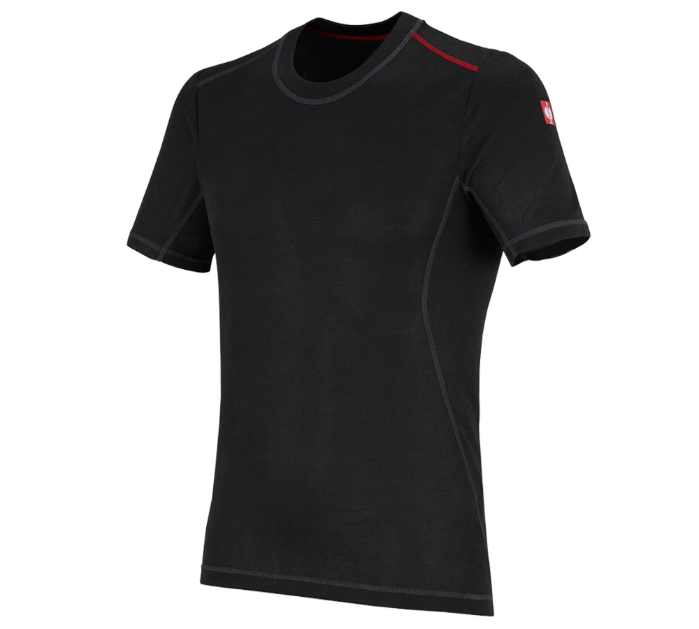 Intimo | Abbigliamento termico: e.s. t-shirt funzionale basis-light + nero
