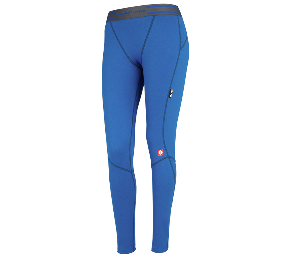 Freddo: e.s. long pants funzionali, clima-pro - warm,donna + blu genziana