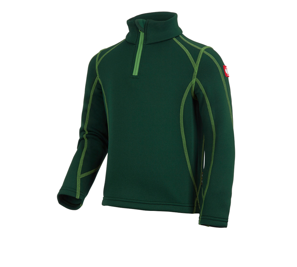Maglie | Pullover | T-Shirt: Troyer funz. thermo stretch e.s.motion 2020, bamb. + verde/verde mare