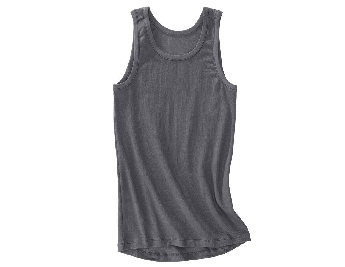 Intimo | Abbigliamento termico: e.s. cotton rib Tank-Shirt + titanio
