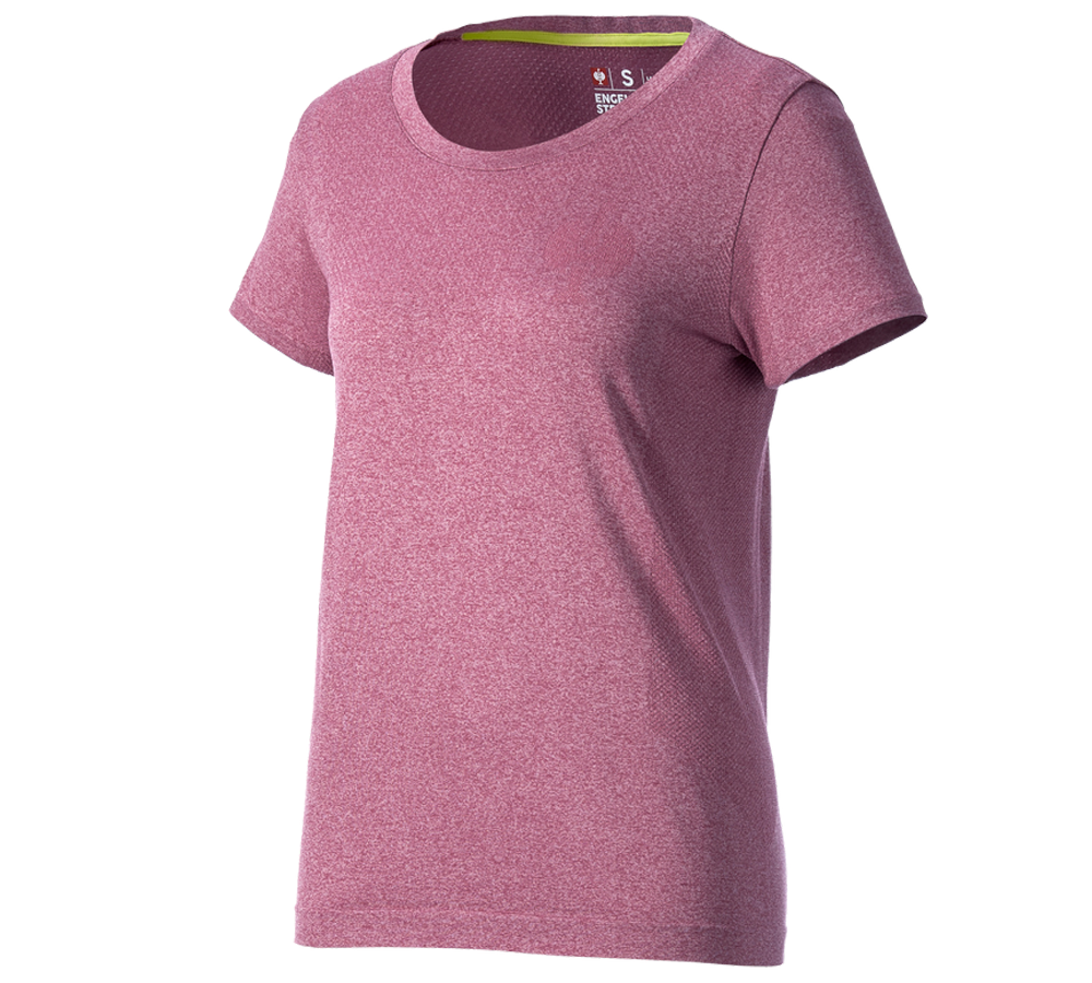 Maglie | Pullover | Bluse: T-Shirt seamless e.s.trail, donna + rosa tara melange