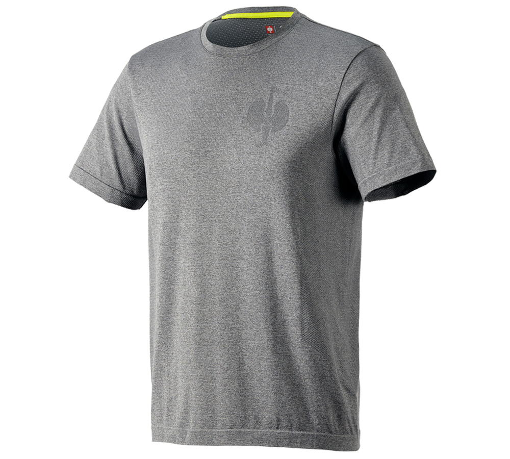 Maglie | Pullover | Camicie: T-Shirt seamless e.s.trail + grigio basalto melange