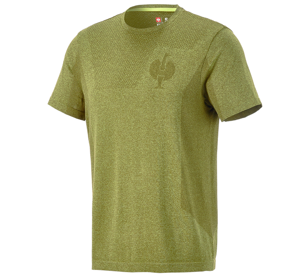 Maglie | Pullover | Camicie: T-Shirt seamless e.s.trail + verde ginepro melange