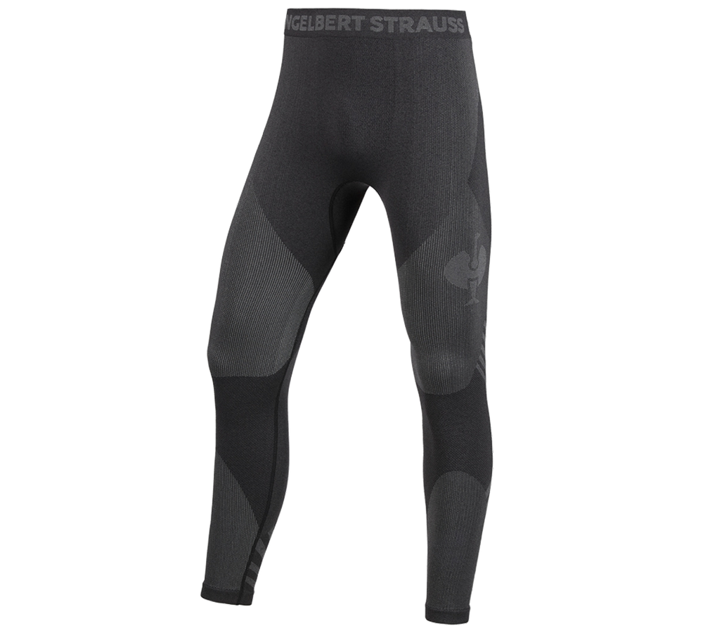 Temi: Long Pants funzionali e.s.trail seamless - warm + nero/grigio basalto