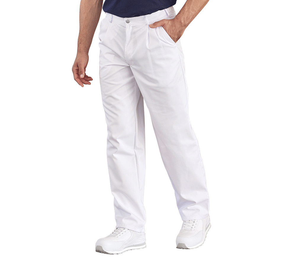 Pantaloni: Pantaloni da lavoro per uomo Tom + bianco