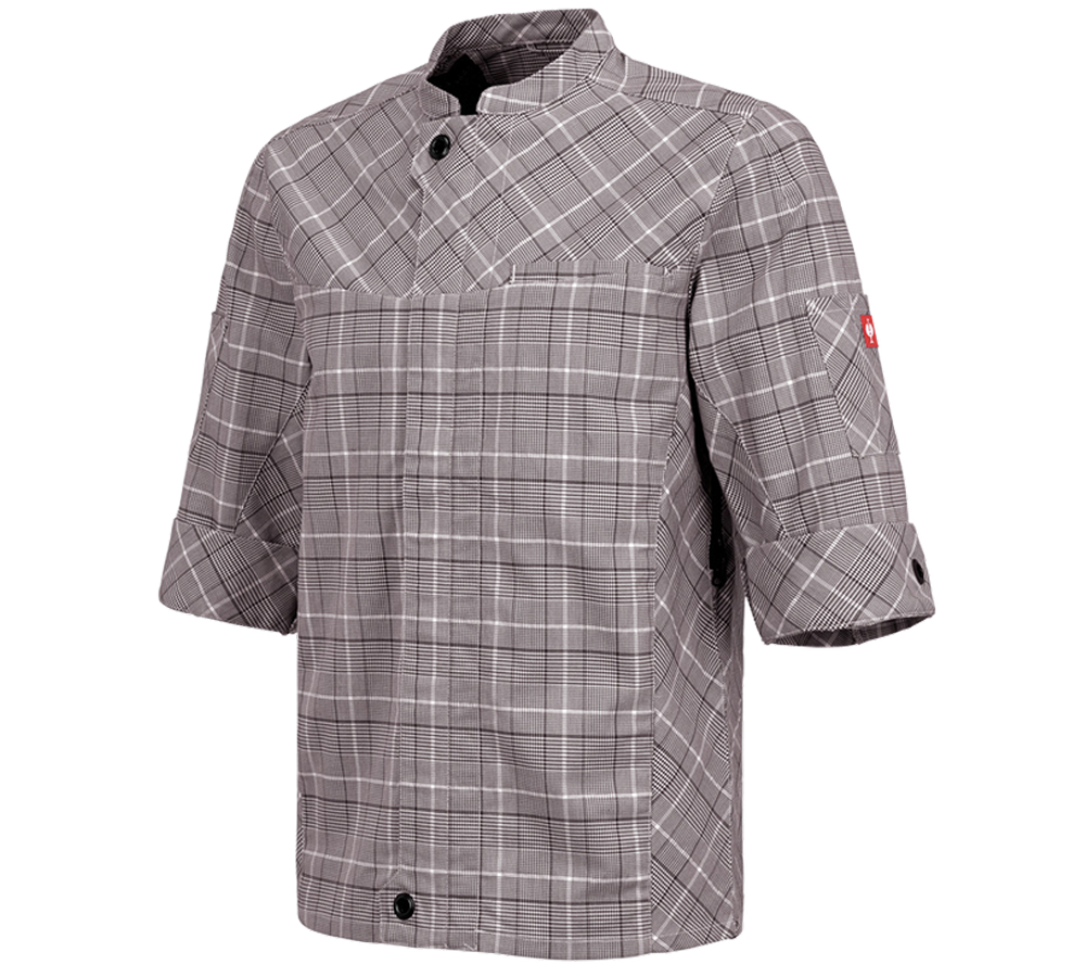 Maglie | Pullover | Camicie: Giacca da lavoro manica corta e.s.fusion, uomo + castagna/bianco
