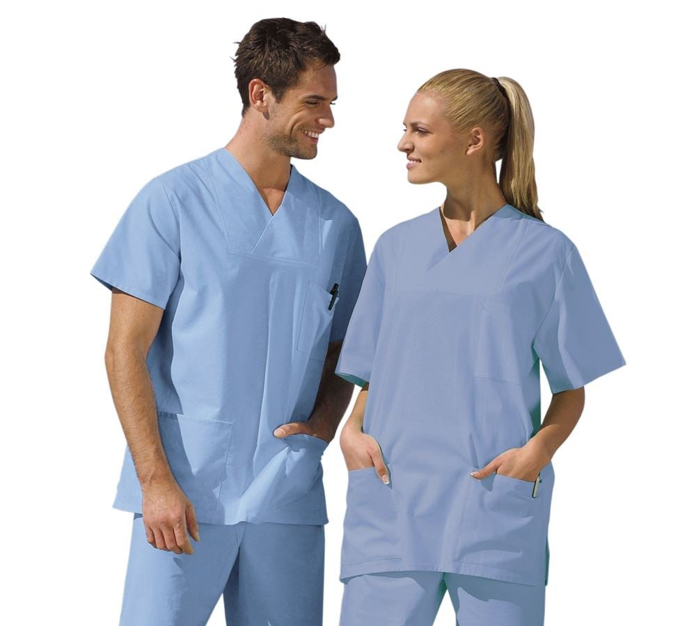 Maglie | Pullover | Bluse: Casacca per sala operatoria + blu chiaro