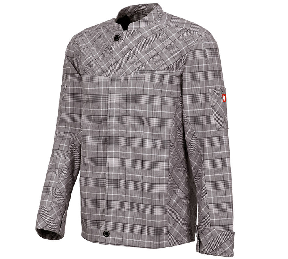 Maglie | Pullover | Camicie: Giacca da lavoro manica lunga e.s.fusion, uomo + castagna/bianco