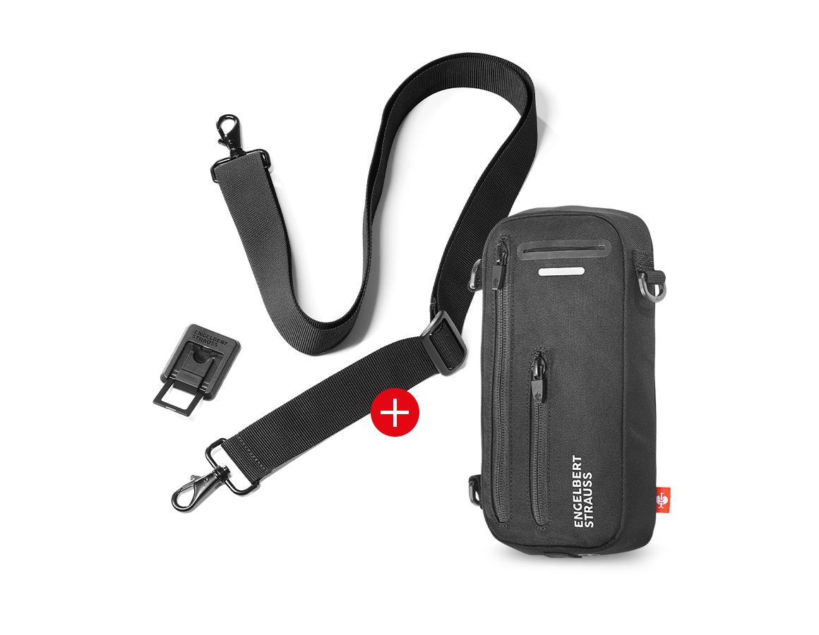 Accessori: SET: e.s. phone leash + bag + nero